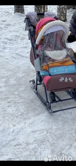 Детские санки коляска nika
