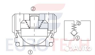 Обратный клапан hicv-G3/8-00 ввертный