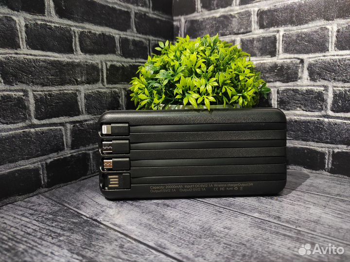 Повербанк с беспроводной зарядкой 20.000 Mah