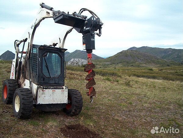 Услуни мини погрузчика ямобур гидробур
