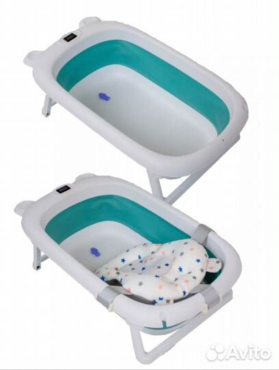 Ванночка для купания складная с термометром