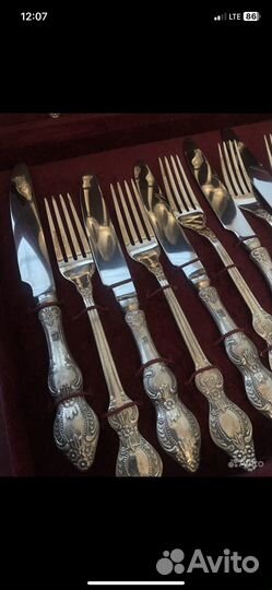 Набор столовых приборов мельхиор