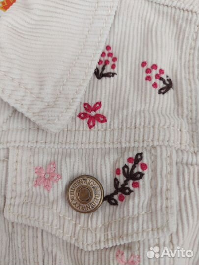 Вельветовый костюм для девочки 74-80