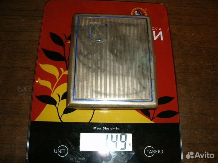 Портсигар старинный серебряный