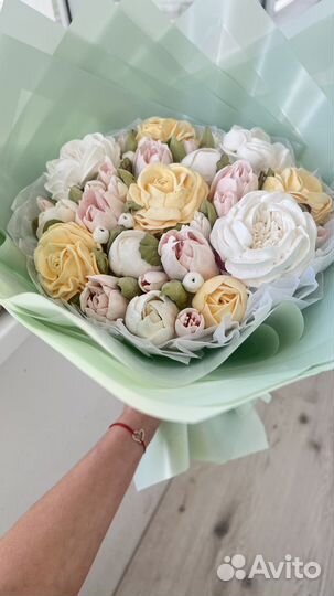 Съедобные букеты из зефира