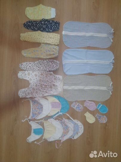 Одежда пакетом от 0 до 1/1.5 месяца
