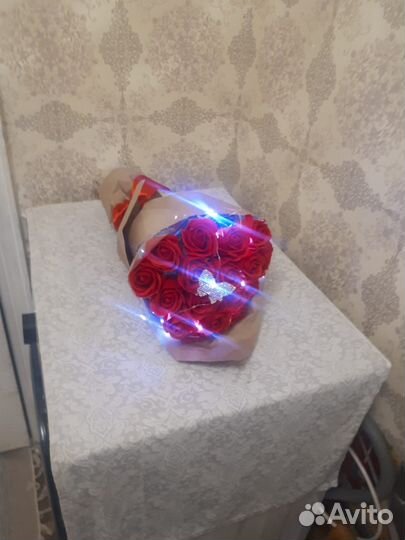 Букет из мыльных роз