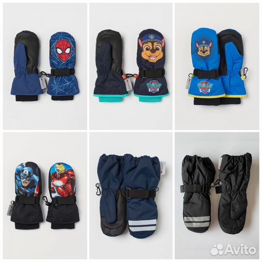 Новые от H&M зимние краги варежки непромокаемые