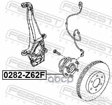 Ступица колеса перед прав/лев 0282Z62F Febest