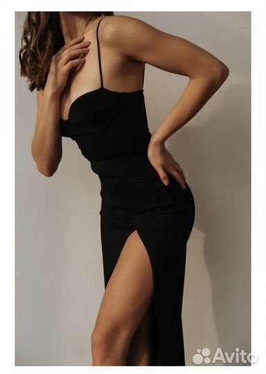 Юбка длинная с разрезом