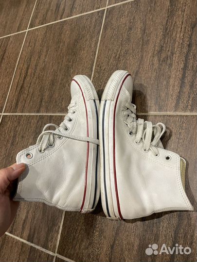 Кеды converse кожаные белые 39