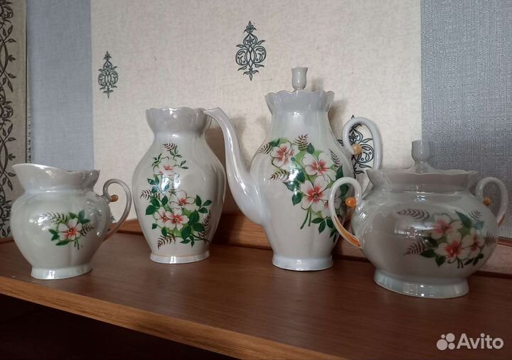 Чайный сервиз СССР из тонкого фарфора 