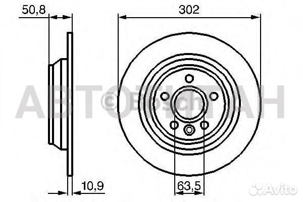 Диск тормозной зад прав/лев ford mondeo IV Saloon