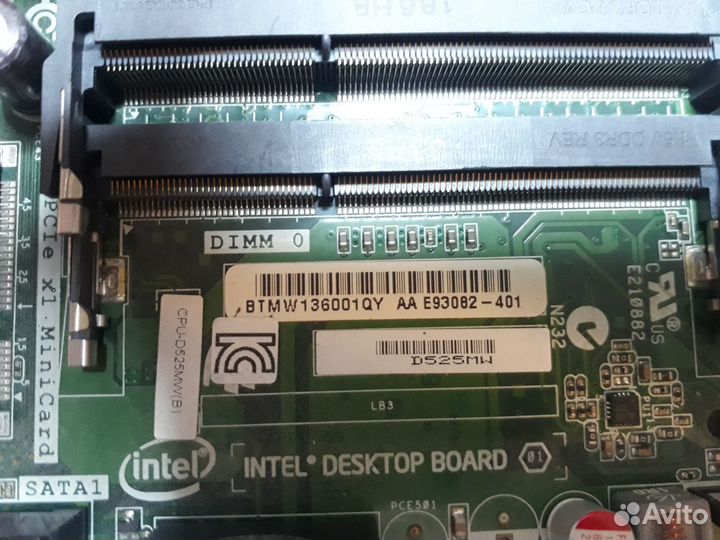 Материнская плата с процессором atom D525