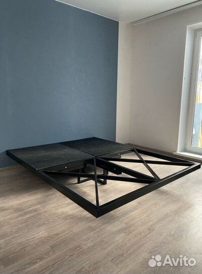 Кровать двухспальная лофт металл