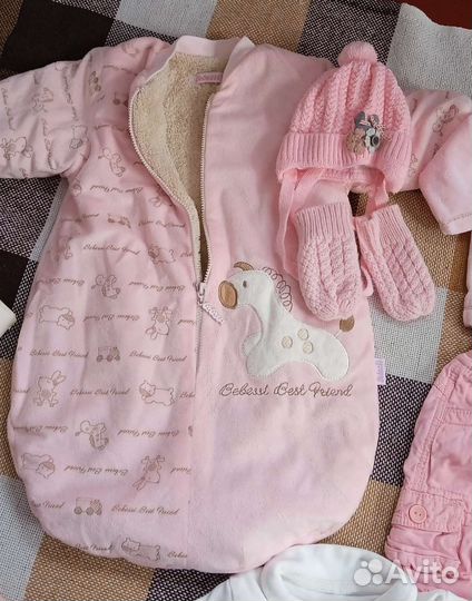 Одежда и конверт пакетом для девочек 56-68