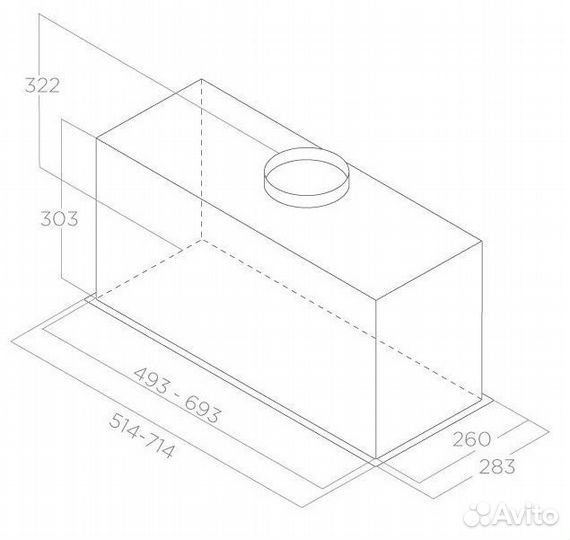 Вытяжка Elica Lane BL MAT/A/72 PRF0165834