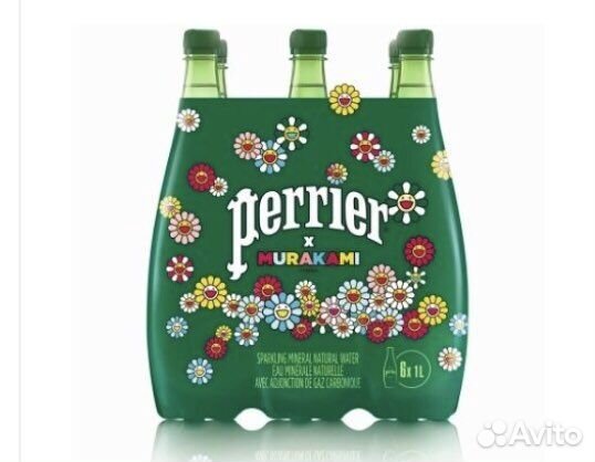 Коллекционная бутылка perrier murakami пластик