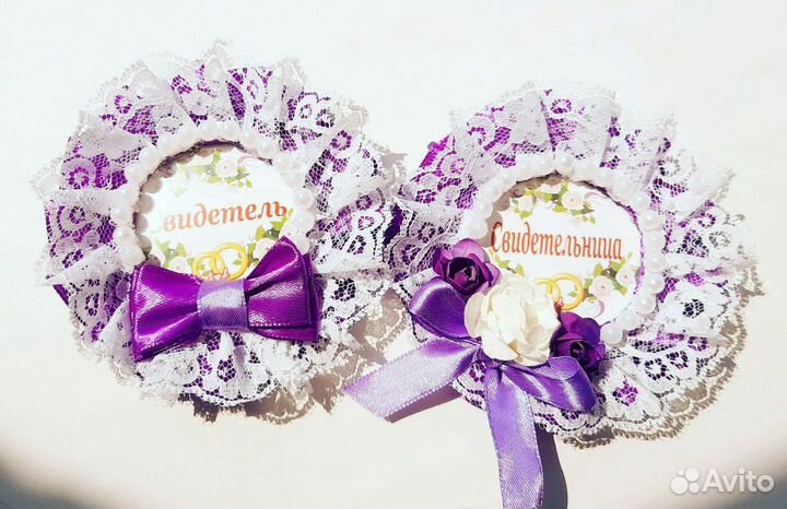 Свадебные значки свидетелей