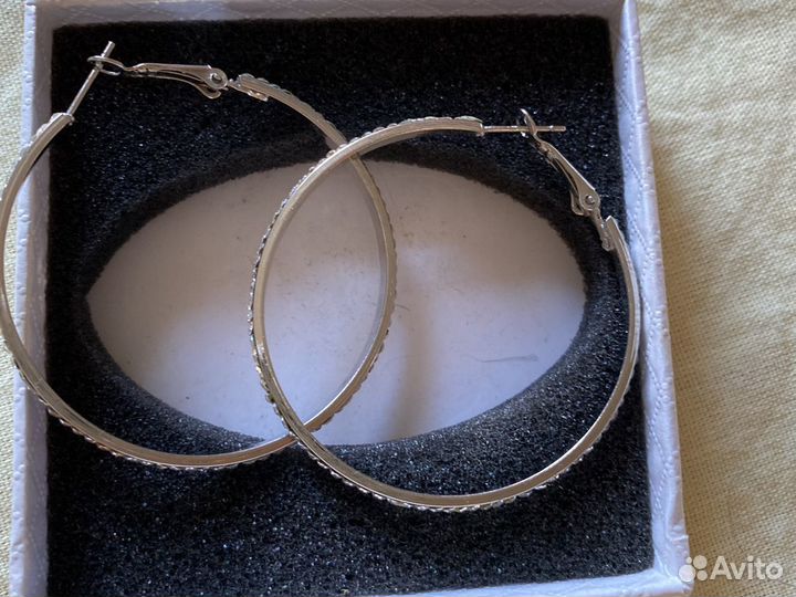 Серьги Конго со стразами
