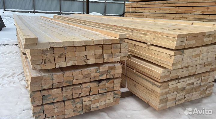 Доска обрезная 50х150х6000мм 1 сорт ГОСТ
