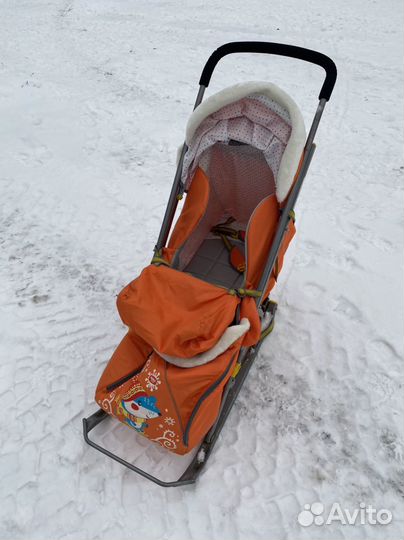 Детские санки коляска