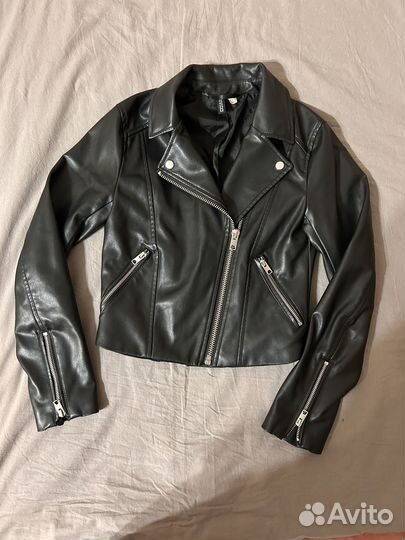 Кожаная куртка косуха HM