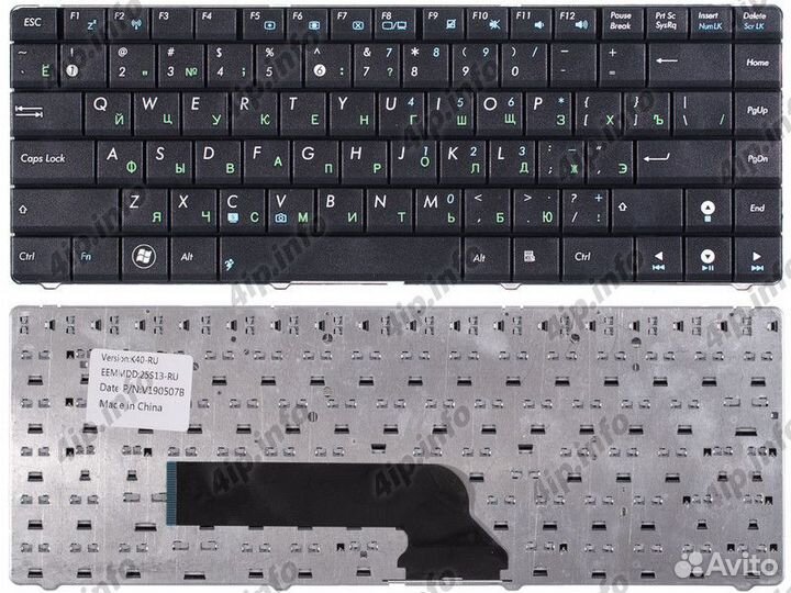 Asus k40af клавиатура