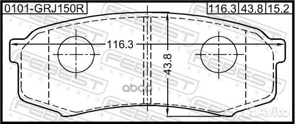 Колодки тормозные задние 0101GRJ150R Febest