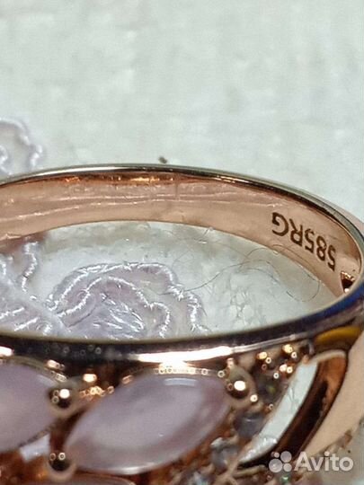 Золотой комплект с Сатиновым Цирконом