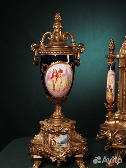 Антикварный каминный набор. Европа