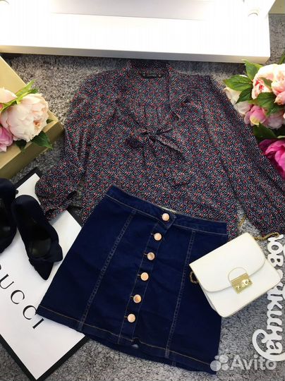 Джинсовая юбка zara