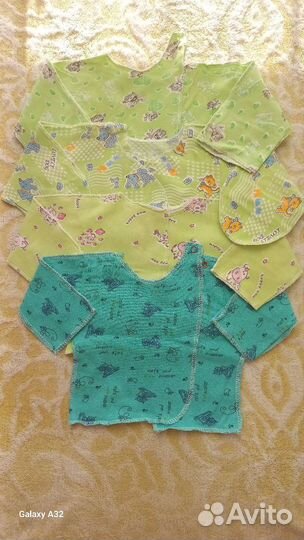 Распашонки, футболки для новорожденных