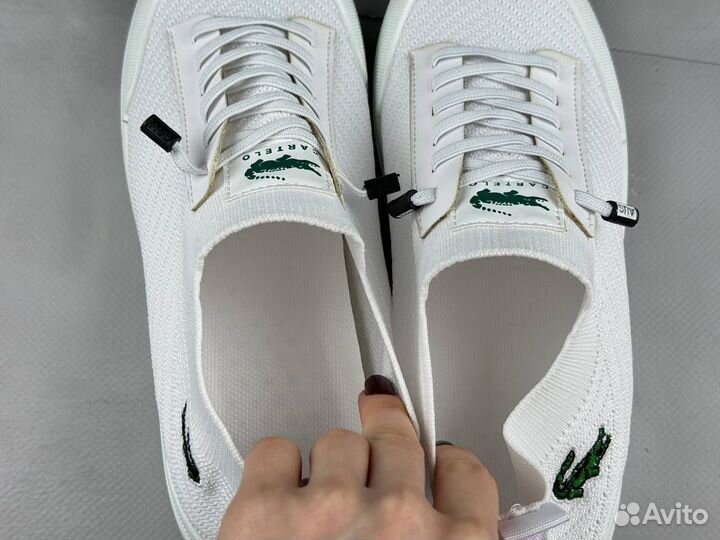 Мужские летние кеды Lacoste white