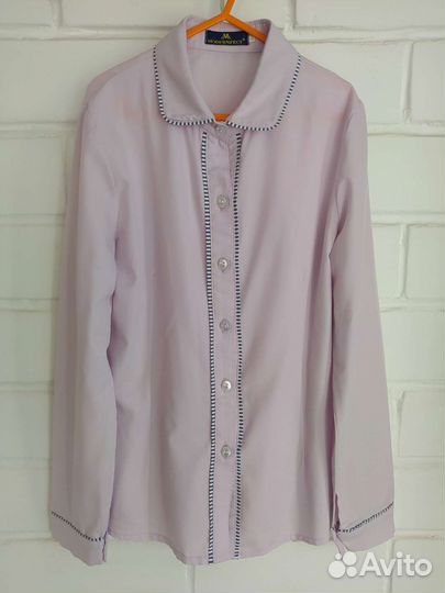 Блузка для девочки 134, бледно-сиреневая