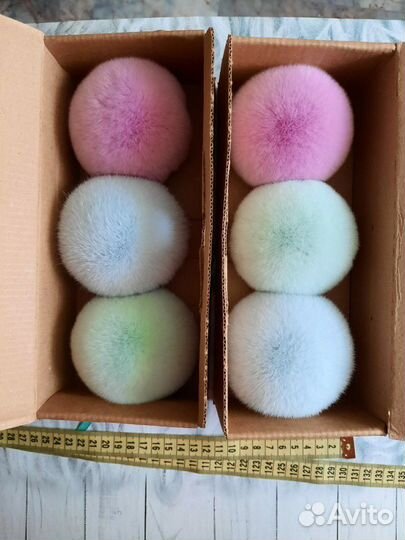 Помпоны натуральные кролик рекс