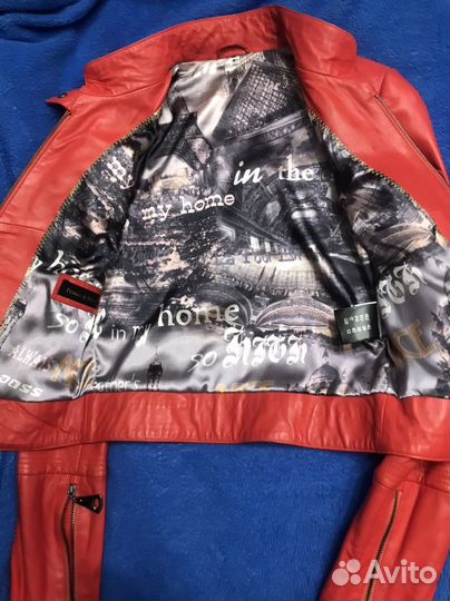 Винтажная кожаная куртка Franco di marco