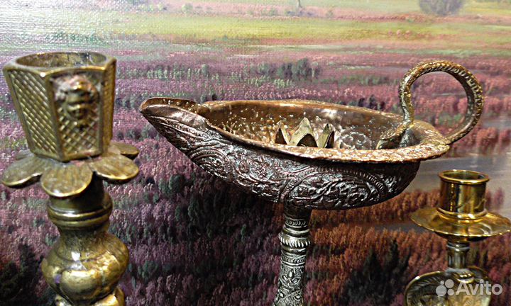 Подсвечники.Старинные.Латунь.Медь.Англия
