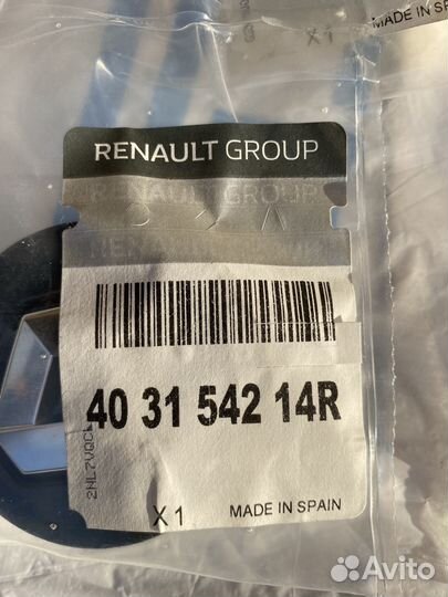 Колпачки литых дисков Renault оригинал 4шт черные