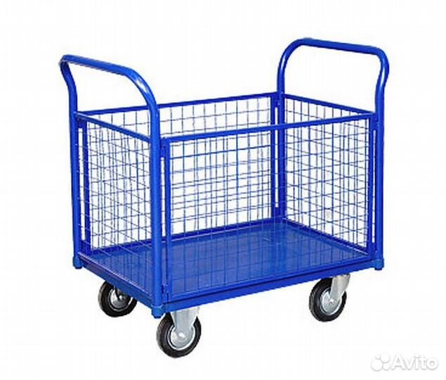 Тележка платформенная с сетчатыми бортами