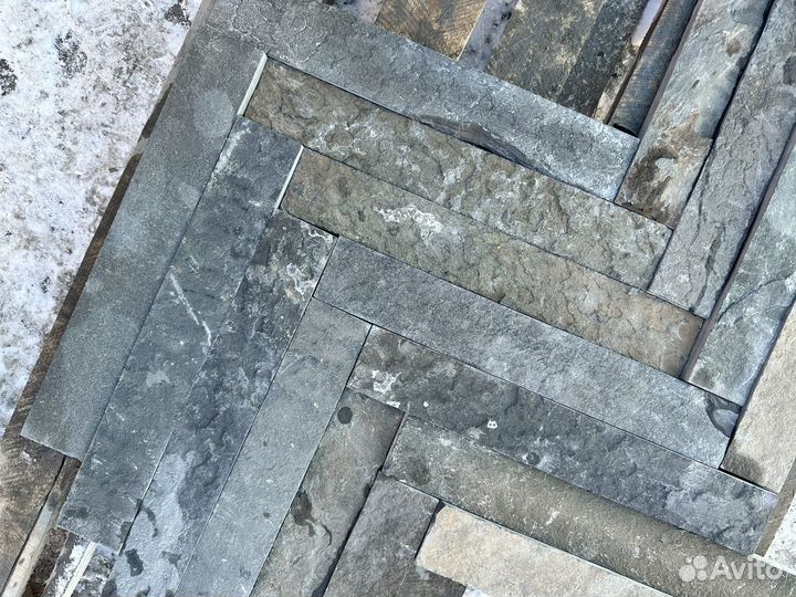 Ригельная плитка из натурального камня/ шунгит