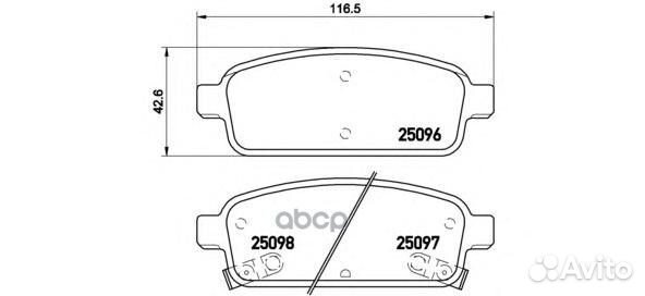 Колодки тормозные дисковые chevrolet: cruze 09