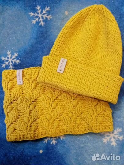 Комплект шапка и снуд женский