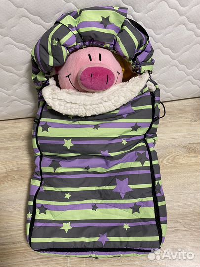 Зимний конверт в коляску на овчине до 3 лет