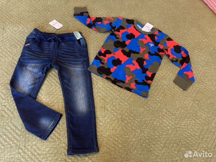 Футболки и джинсы next новые 104-110