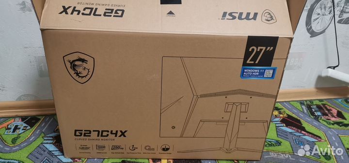 Монитор msi g27c4x 240 герц. Разбита матрица