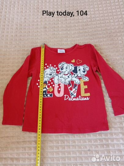 Футболки, лонгсливы для девочки, 92, 98, 104