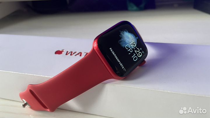 Часы apple watch 6 44 mm red