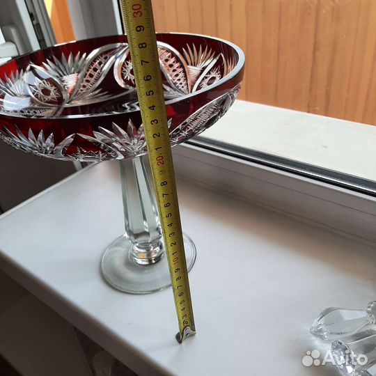 Ваза для фруктов хрусталь