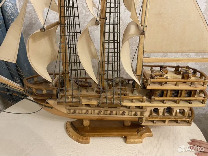 Корабль - фрегат, ручной работы